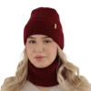 Czapka i komin dla dziewczynki zimowy komplet, czarny Edila-4