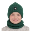 Czapka i komin dla chłopca zimowy komplet, granatowy Amadeo-3