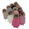 Czapka i komin dla dziewczynki zimowy komplet, jasnoróżowy, wełniany merino Mirabel-4