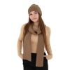 Czapka i szalik damski zimowy komplet, bordowy, 100% wełniany merino Melpomena-11