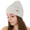 Czapka damska zimowa, wiosenna, jasnoróżowa, 100% wełniana merino Sophie-7