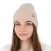 Czapka damska zimowa, wiosenna, jasnoróżowa, 100% wełniana merino Sophie-6