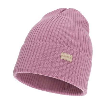 Czapka damska zimowa, wiosenna, fioletowa, 100% wełniana merino Sophie-2