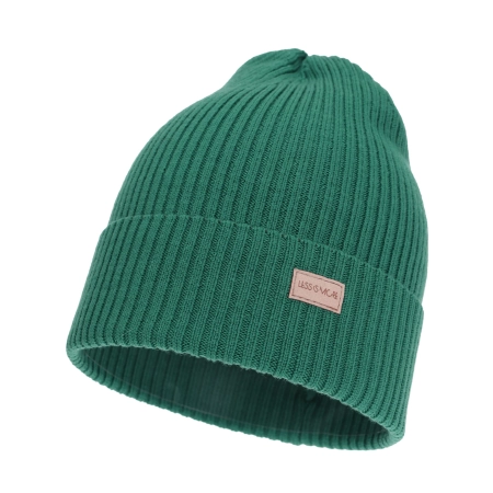 Czapka damska zimowa, wiosenna, zielona, 100% wełniana merino, Sophie-2