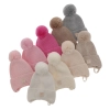 Czapka zimowa dla dziewczynki, różowa, 100% wełniana merino, podszyta wełnianym polarem, wiązana, z pomponem Havana-6
