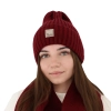 Czapka zimowa damska, biała, z wełną merino Benedetta-15