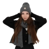 Czapka zimowa damska, czarna, z wełną merino Benedetta-13