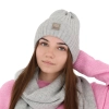 Czapka zimowa damska, czarna, z wełną merino Benedetta-14