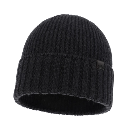 Czapka zimowa męska, ciemnoszara, 100% wełniana merino, bezszwowa Bruner-2