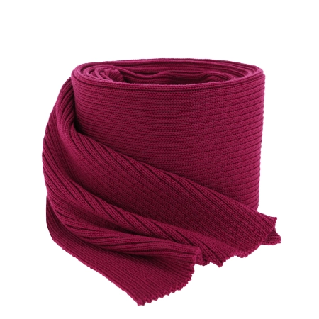 Szalik zimowy damski, amarantowy, 100% wełniany merino, Jessica-2