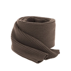 Szalik zimowy męski, brązowy, 100% wełniana merino Brayan-1