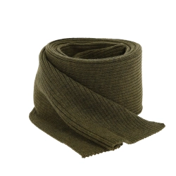Szalik zimowy męski, khaki, 100% wełniana merino Brayan-1