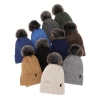 Czapka i komin dla chłopca zimowy komplet, camel, z pomponem Relax-4