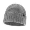 Czapka zimowa męska, szara, 100% wełniana merino, bezszwowa Bruner-2