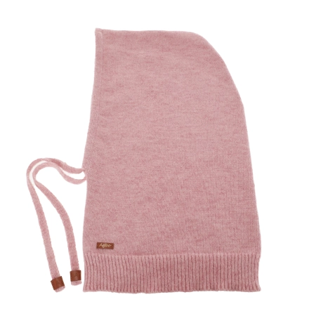 Kominiarka zimowa damska, różowa, z wełną merino, Elizabeth-2