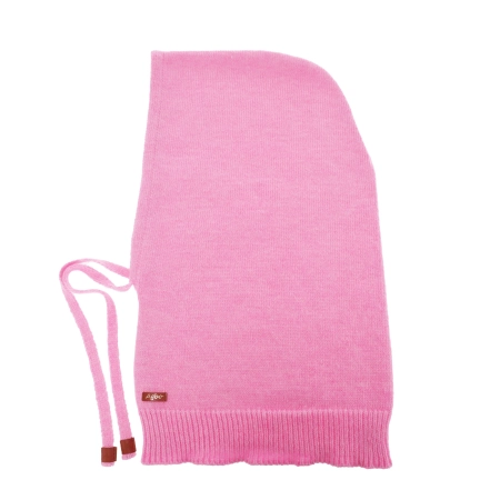 Kominiarka zimowa damska, różowa, z wełną merino, Elizabeth-2