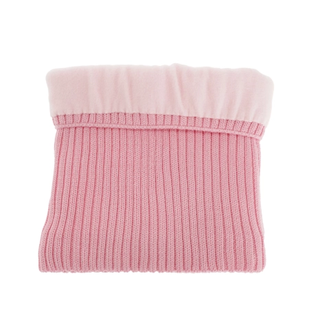 Komin zimowy dziecięcy, różowy, 100% wełniany merino Abra-2