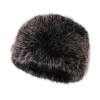 Czapka zimowa damska, podszyta polarem z wełny merino, brązowa Holly-2
