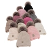 Czapka i komin dla dziewczynki zimowy komplet, biały, 100% wełniana merino, podszyta wełnianym polarem, wiązany Martina-4