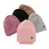 Czapka i komin dla dziewczynki jesienny, wiosenny komplet, jasnoróżowy, 100% wełniany merino Brook-4