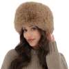 Czapka zimowa damska, podszyta polarem z wełny merino, camel Holly-3