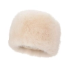 Czapka zimowa damska, podszyta polarem z wełny merino, kremowa Holly-2