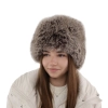 Czapka zimowa damska, beżowa, podszyta polarem z wełny merino, Holly-1