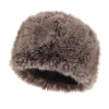 Czapka zimowa damska, beżowa, podszyta polarem z wełny merino, Holly-2
