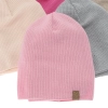 Czapka i komin dla dziewczynki jesienny, wiosenny komplet, jasnobeżowy, 100% wełniana merino Ricona-4