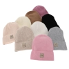 Czapka i komin dla dziewczynki, jesienny, wiosenny komplet, czarny, 100% wełniany merino, Vanita-6