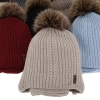 Czapka i komin dla chłopca zimowy komplet, ciemnoniebieski, z wełną merino, wiązany Zongo-2