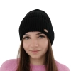 Czapka zimowa damska, beżowa, z wełną merino Shila-9
