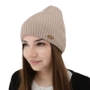 Czapka zimowa damska, jasnoróżowa, z wełną merino Shila-13