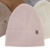 Czapka jesienna, wiosenna damska, kremowa, wełna merino z kaszmirem, Alineta-4