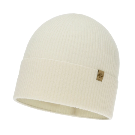 Czapka jesienna, wiosenna damska, kremowa, wełna merino z kaszmirem, Alineta-2