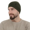 Czapka jesienna, wiosenna męska, khaki, wełna merino z kaszmirem, Azuryt-4