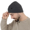 Czapka jesienna, wiosenna męska, szara, wełna merino z kaszmirem, Azuryt-3
