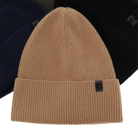 Czapka jesienna, wiosenna męska, szara, wełna merino z kaszmirem, Azuryt-5
