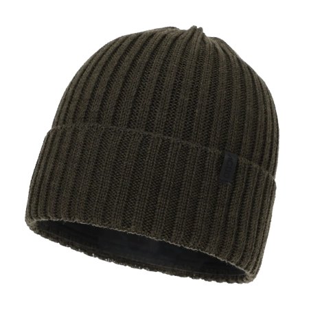 Czapka zimowa męska, khaki, z wełną merino, Tyrol-1