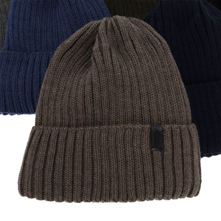 Czapka zimowa męska, khaki, z wełną merino, Tyrol-3