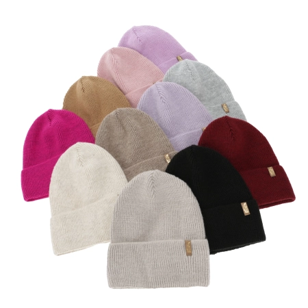Czapka zimowa damska, fioletowa, z wełną merino Tahoe-6