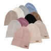 Czapka jesienna, wiosenna damska, jasnoróżowa, 100% wełniana merino, Flerra-4