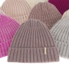 Czapka zimowa damska, różowa, z wełną merino Missi-6