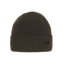 Czapka zimowa męska, khaki, z wełną merino Henk-1