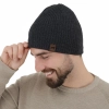 Czapka zimowa męska, szara, z wełną merino Bird-3