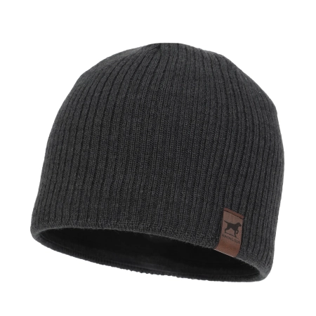 Czapka zimowa męska, szara, z wełną merino Bird-2