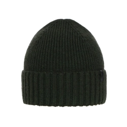Czapka zimowa męska, zielona, z wełną merino Nori-1