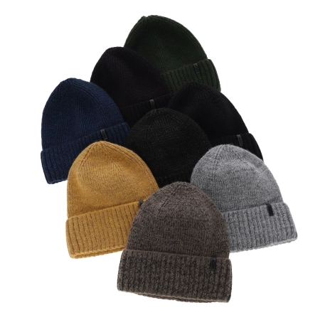 Czapka zimowa męska, zielona, z wełną merino Nori-3