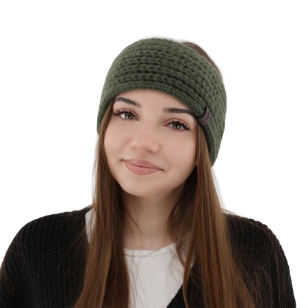 Opaska zimowa damska, szara, Alexis-6