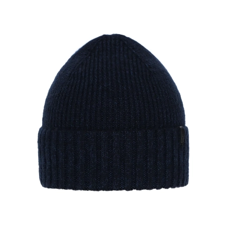 Czapka zimowa męska, granatowa, z wełną merino Nori-1